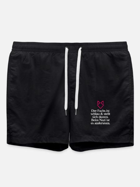 Gegen Rechts - Badeshorts - Schwarz
