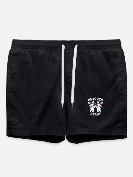 K-Pop Hi-Touch Funny Korea Maknae - Swim Trunks - black