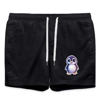 Penguin - Swim Trunks - black - Front - AI Model Male 185 light (185cm)