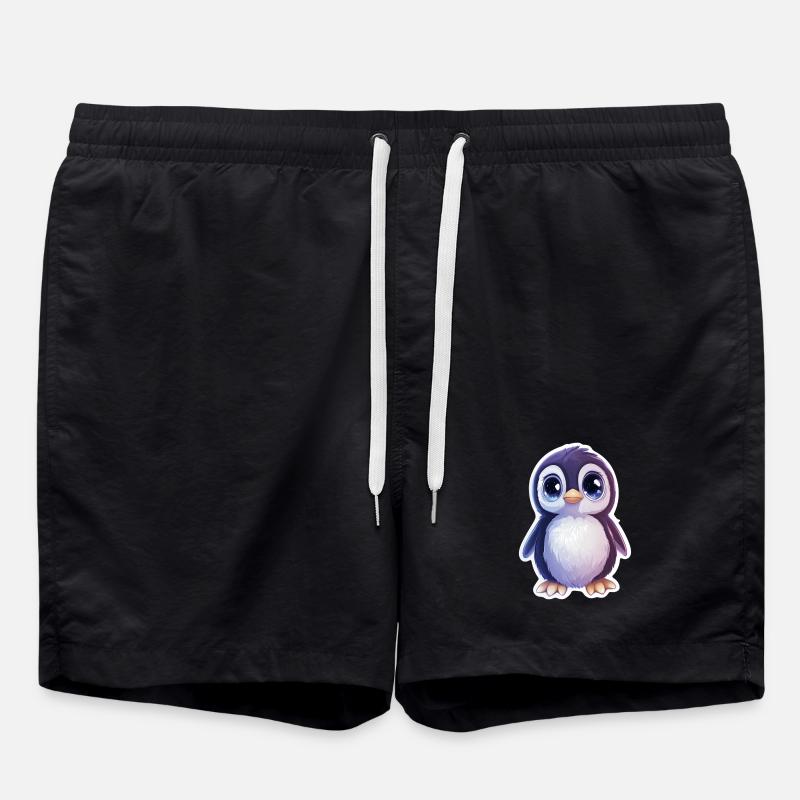 Penguin - Swim Trunks - black