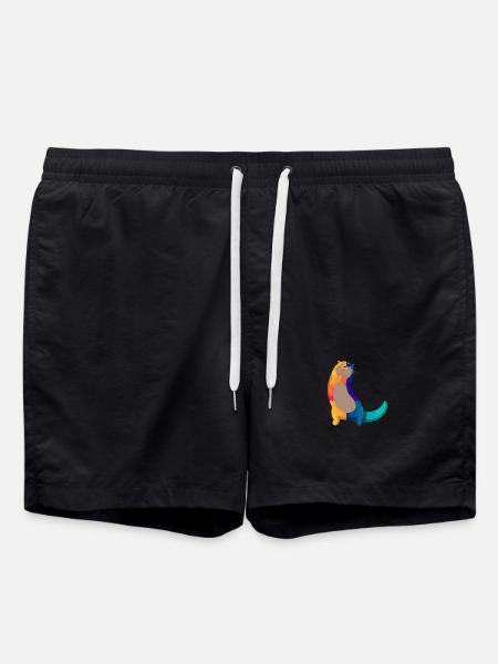 Seeotter Cartoon - Badeshorts - Schwarz