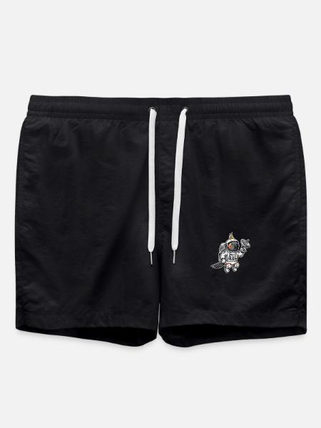 Space Bird Astronaut Cockatiel - Swim Trunks - black