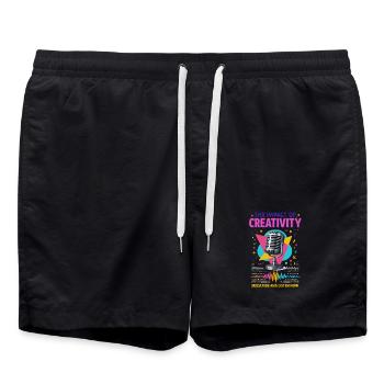 The power of creativity - Swim Trunks - black - Front - AI Model Male 185 light (185cm)