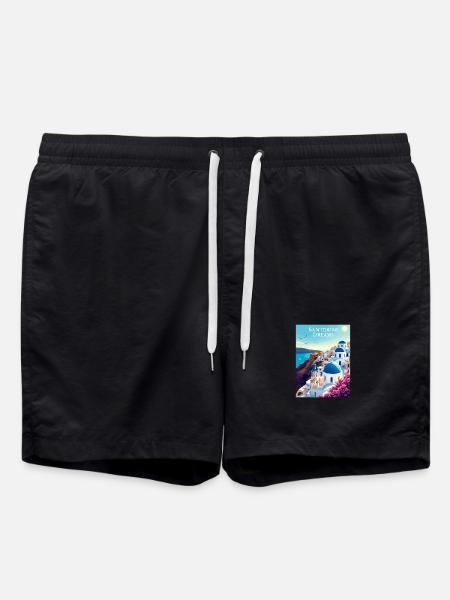 Santorini Dreams - Swim Trunks - black