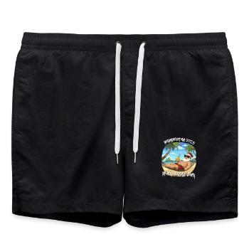 Vacances de Noël sur la plage 2025 - Short de bain - noir - Devant - AI Model Male 185 light (185cm)