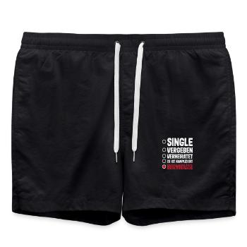 Mots croisés Humour - Short de bain - noir - Devant - AI Model Male 185 light (185cm)