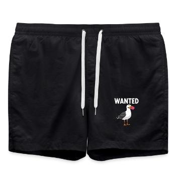 Gesucht Möwe Eiscreme Abenteuer - Short de bain - noir - Devant - AI Model Male 185 light (185cm)