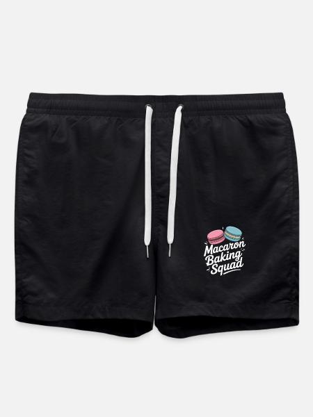 Macaron French Desserts - Swim Trunks - black