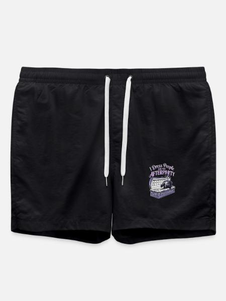 Afterparty Skeleton in Suit - Halloween - Swim Trunks - black