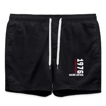 1976 Vintage Retro Birthday Gift - Swim Trunks - black - Front - AI Model Male 185 light (185cm)
