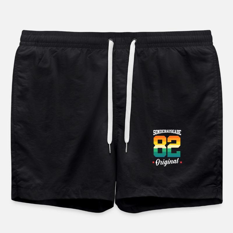 82 Birthday - Swim Trunks - black