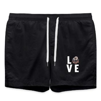 Adler - Badeshorts - Schwarz - Vorne - AI Model Male 185 light (185cm)