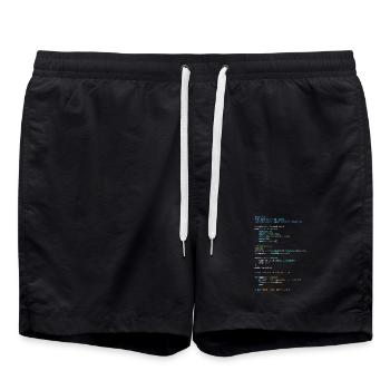 Programmierer Humor - Entwickler Logik und Technik - Badeshorts - Schwarz - Vorne - AI Model Male 185 light (185cm)