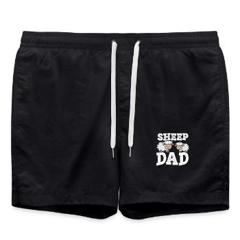 Sheep Dad - Badeshorts - Schwarz - Vorne - AI Model Male 185 light (185cm)