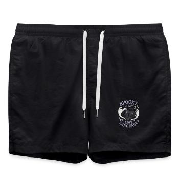 Effrayant Doux Pastel Goth Kawaii Halloween Mignon - Short de bain - noir - Devant - AI Model Male 185 light (185cm)