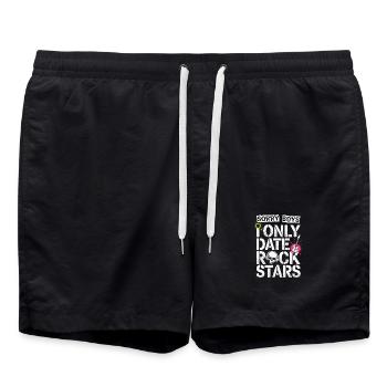 Festival Sorry Boys Je ne sors qu’avec Rock Stars Groupie - Short de bain - noir - Devant - AI Model Male 185 light (185cm)