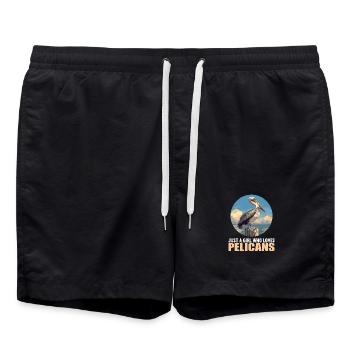 Pélicans Pélican - Short de bain - noir - Devant - AI Model Male 185 light (185cm)