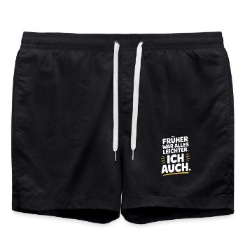 Avant, tout était plus facile, y compris mon 50e anniversaire - Short de bain - noir - Devant - AI Model Male 185 light (185cm)