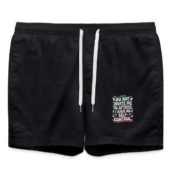 Ne m’invitez pas à l’afters afterhour club célébrer - Short de bain - noir - Devant - AI Model Male 185 light (185cm)
