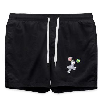 Bunny Volleyball Player Volleyball Sport - Swim Trunks - black - Front - AI Model Male 185 light (185cm)