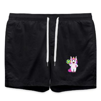 Unicorn Volleyball Player Volleyball Sport - Swim Trunks - black - Front - AI Model Male 185 light (185cm)