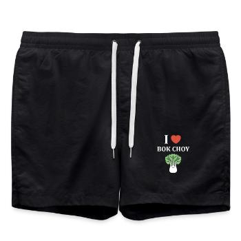 I like Bok Choy Grafique - Swim Trunks - black - Front - AI Model Male 185 light (185cm)