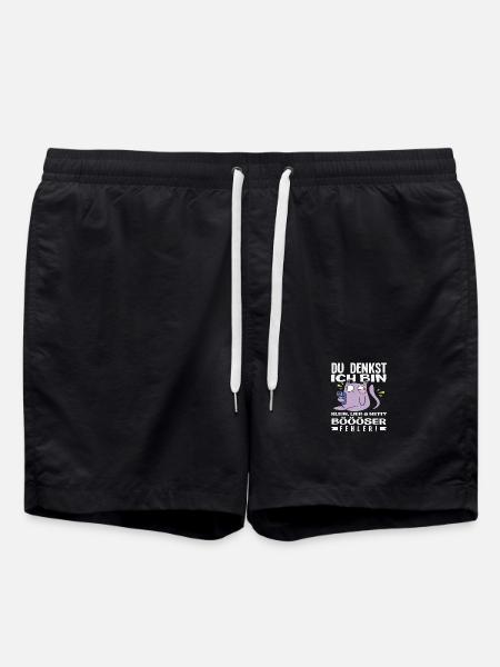 Bad mistake little cat - Swim Trunks - black