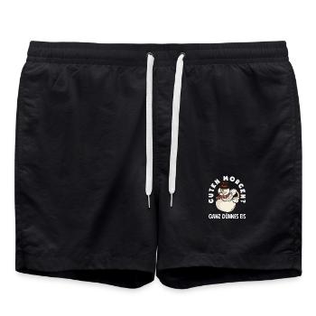 Guten Morgen Ganz dünnes Eis Schneemann - Badeshorts - Schwarz - Vorne - AI Model Male 185 light (185cm)