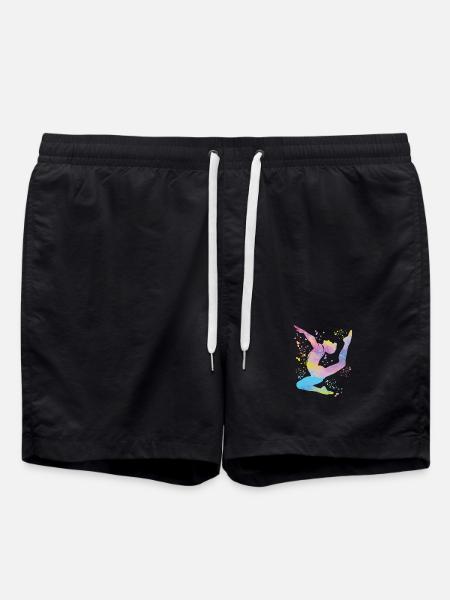 Gymnastics Floor Artistic Gymnastics - Swim Trunks - black