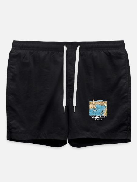 Marseille, France - Swim Trunks - black