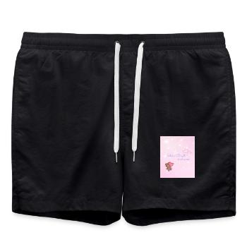 Shine Bright – Be Your Own Light - Badeshorts - Schwarz - Vorne - AI Model Male 185 light (185cm)
