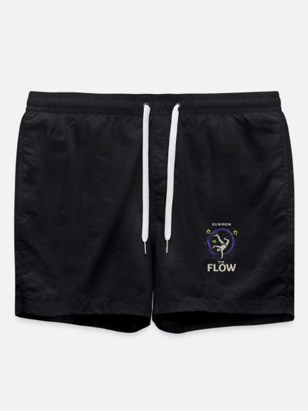 Anime Danse Streetwear Manga Hip Hop Otaku Crew - Short de bain - noir