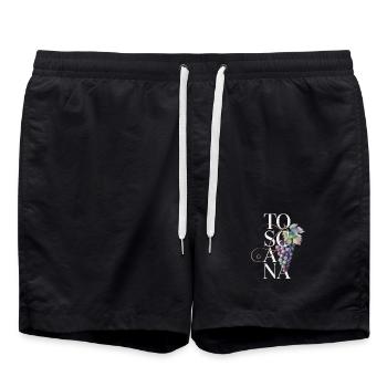 TOSCANA – Raisins - Short de bain - noir - Devant - AI Model Male 185 light (185cm)