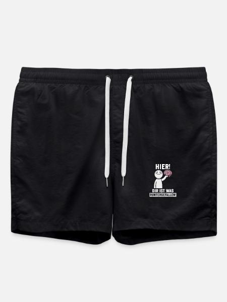 Here you fell down something sarcastic - Swim Trunks - black