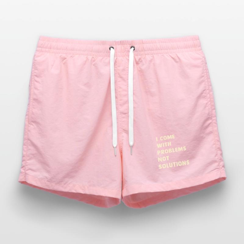 I come with problems, not solutions Swim Trunks
