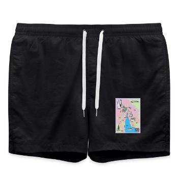 Ville de Zurich - Short de bain - noir - Devant - AI Model Male 185 light (185cm)