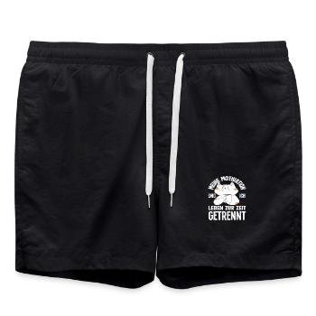 Chat drôle sans motivation - Short de bain - noir - Devant - AI Model Male 185 light (185cm)