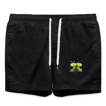 Gottesanbeterinnen Gottesanbeterin - Badeshorts - Schwarz - Vorne - AI Model Male 185 light (185cm)