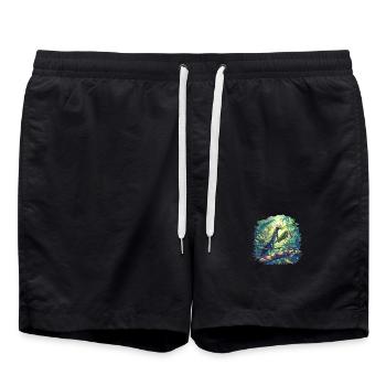 Gottesanbeterinnen Gottesanbeterin - Badeshorts - Schwarz - Vorne - AI Model Male 185 light (185cm)