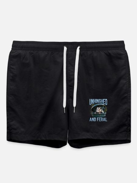 Funny Opossum - Swim Trunks - black