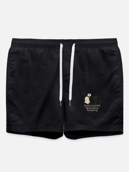 Charles Darwin Gift Natural - Swim Trunks - black