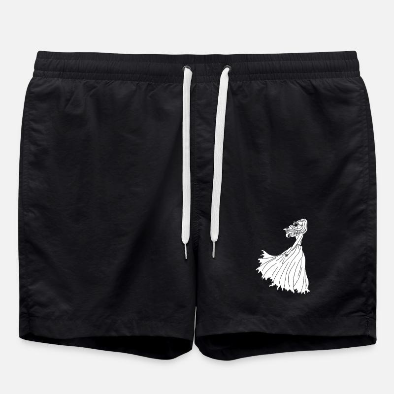 La dame blanche fantomatique - Short de bain - noir