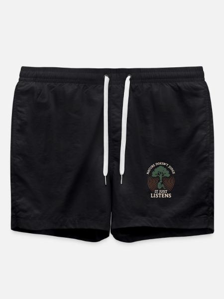 Forest Walk Overthinker Mental Reset - Badeshorts - Schwarz