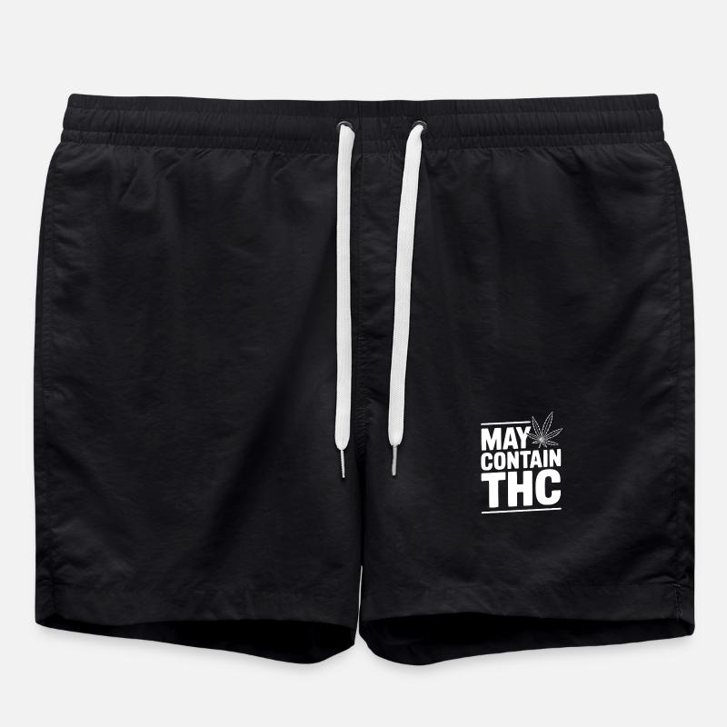 May Contain THC - Swim Trunks - black