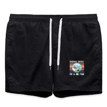 Renewable Energy? I'm A Big Fan!  - Badeshorts - Schwarz - Vorne - AI Model Male 185 light (185cm)