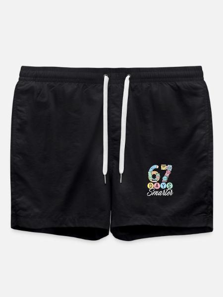 Six Days Smarter: Cheerful School Theme - Swim Trunks - black