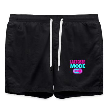 Lacrosse Mode ON - Badeshorts - Schwarz - Vorne - AI Model Male 185 light (185cm)