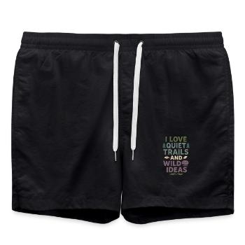 Introverti neurodivergent - Short de bain - noir - Devant - AI Model Male 185 light (185cm)