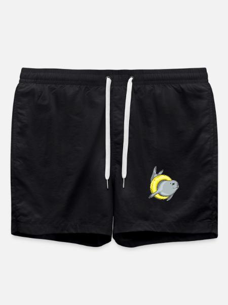 Seal Swimming Swimming Ring Summer - Swim Trunks - black