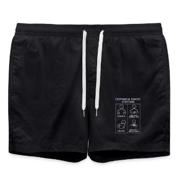 Cancer Esophagus Chemo Cancer Survivor - Swim Trunks - black - Front - AI Model Male 185 light (185cm)